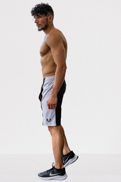 B-BOY GYM SHORTS (BLACK/WHITE)
