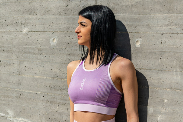 CONTRA SPORTS BRA (LIGHT PINK/PURPLE)