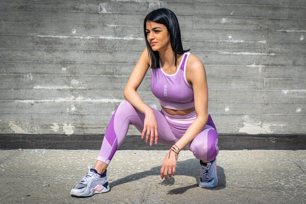 CONTRA SPORTS BRA (LIGHT PINK/PURPLE)