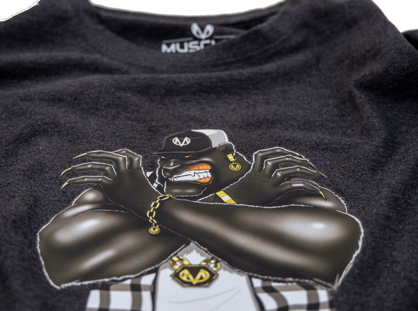 BEAST BANTHER OVERSIZED TSHIRT (CHARCOAL)