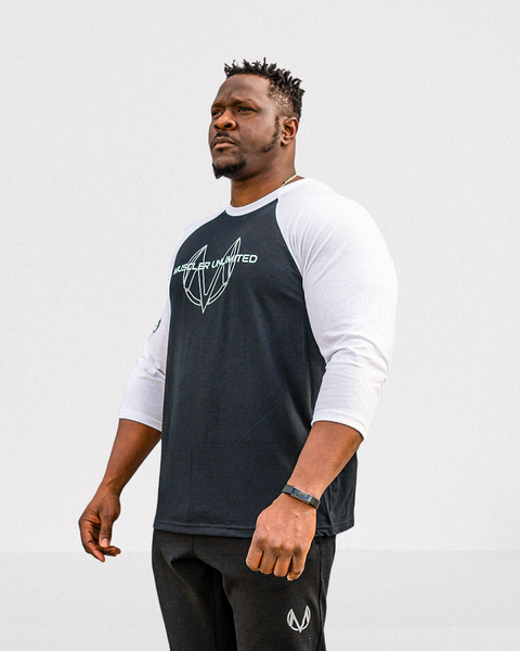 MUSCLER RAGLAN - BLACK/WHITE