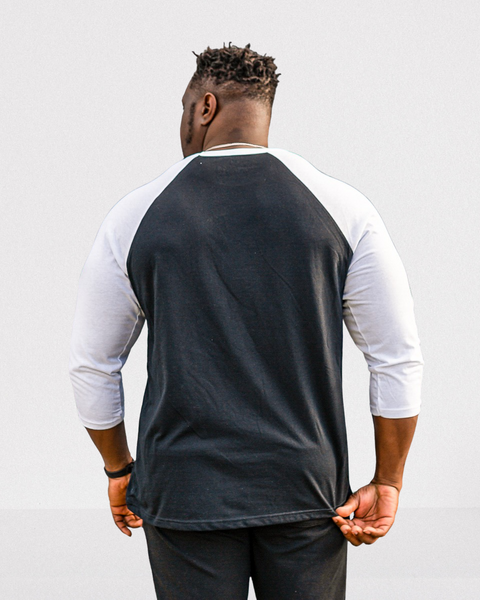 MUSCLER RAGLAN - BLACK/WHITE