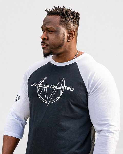 MUSCLER RAGLAN - BLACK/WHITE