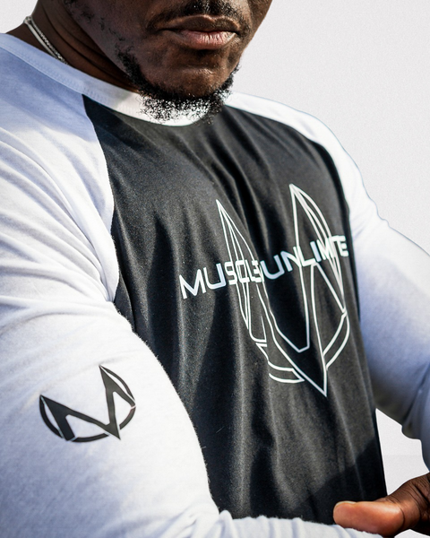 MUSCLER RAGLAN - BLACK/WHITE