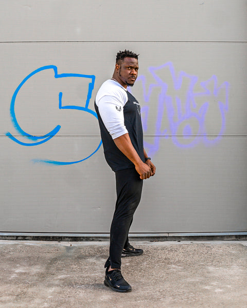 MUSCLER RAGLAN - BLACK/WHITE