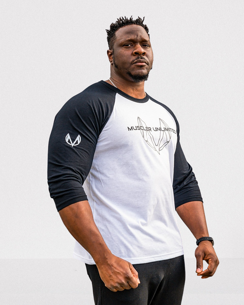 MUSCLER RAGLAN - WHITE/BLACK