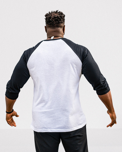 MUSCLER RAGLAN - WHITE/BLACK