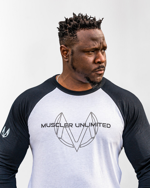 MUSCLER RAGLAN - WHITE/BLACK