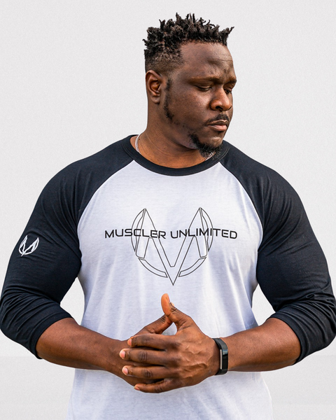 MUSCLER RAGLAN - WHITE/BLACK