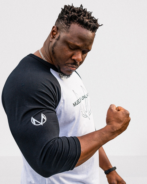 MUSCLER RAGLAN - WHITE/BLACK